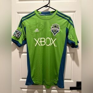 Seattle Sounders FC Adidas Home Jersey - size Youth Large